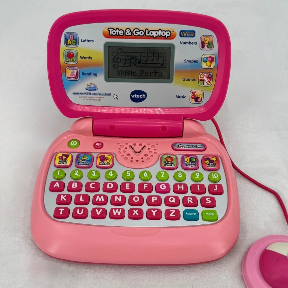 VTech Tote & Go Laptop Pink Educational Progressive Learning Toy Web Connect